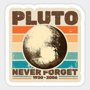 Pluto - retro aesthetic Sticker